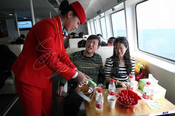 '煙臺—長島'開通高速游輪航線 大小島嶼游個遍